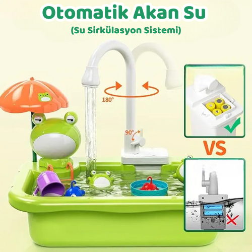 Gerçek Su Akışlı Oyuncak Lavabo